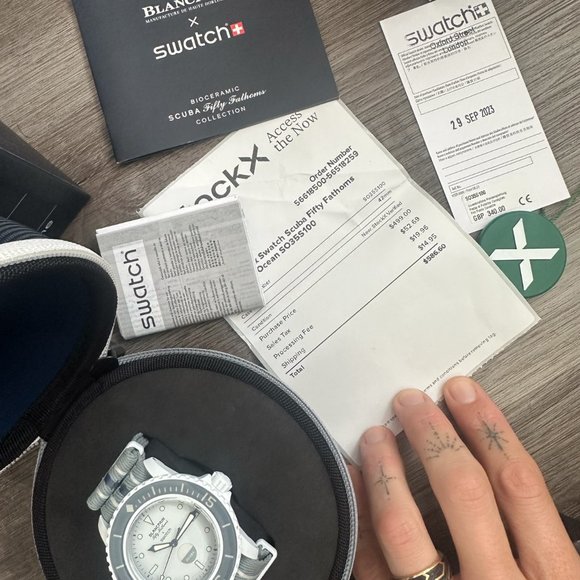 Swatch Scuba Fifty Fathoms SO35S100 / Antartic Ocean - Picture 10 of 14